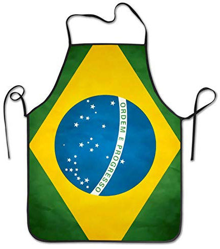Personalisiert Kochschürze Brasilien Flagge Backschürze Weich Arbeitsschürze Verstellbare Malschürze Für Köche Gartenar