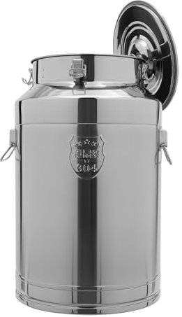 Milchkann Edelstahl Milk Pitcher Milchkänchen Milchkannchen Milchkanne für Lebensmittel Milch Öl Reis Flüssigkeit Silikon Dichtung groß für Küche Restaurant oder Zuhause (ohne Wasserhahn, L, 88)