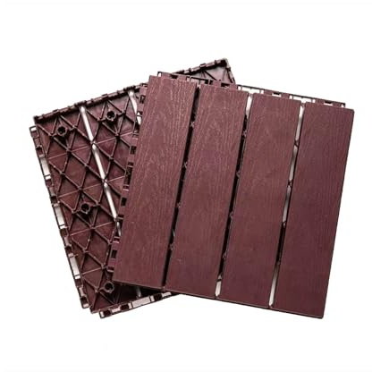 Piastrelle in Plastica Ad Incastro per Esterni, Piastrelle Giardino per Tutte Le Condizioni Atmosferiche Piastrelle per Pavimenti per Patio Piscina Balcone Cortile Portico A3 22pcs