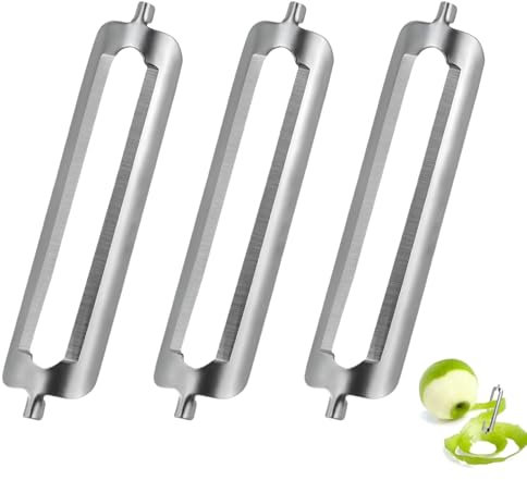 3 Stück Sparschäler Tupper,Schäler für Tupperware Ersatzteile,Edelstahl Sparschäler Ersatzklingen,Ersatzklinge für Kartoffelschäler,Gemüseschäler,Turbo Schälmesser,Orangenschäler,Vegetable Peeler