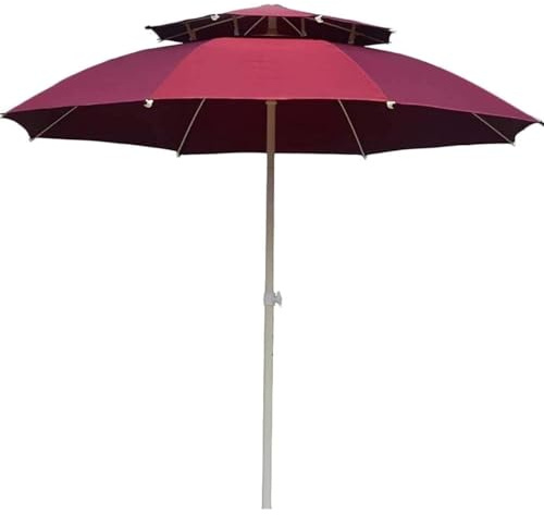 Ombrello da giardino pieghevole per balcone e terrazza, resistente ombrellone da esterno offset, elegante rosso, perfetto per protezione solare e relax all'aperto