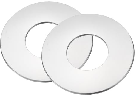 PATIKIL 60mm Plumbing Cover Plates, 2 PCS Stainless Steel Wall Split Flange Pipe Cover Decoration Escutcheon Plate Collar Flange Decoration for Wall Stove Chimney Pipe Tube Hole