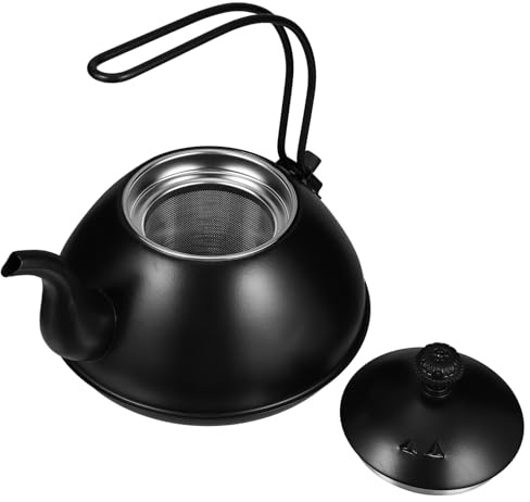 Bollitore in Acciaio Inox Nero Grande Capacità per Tè