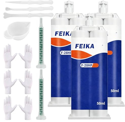 Adhésif époxy 2 composants extra fort 150 ml – Colle en résine époxy à séchage rapide 5 minutes – Adhésif extra fort pour métal, bois, verre, pierre, céramique, imperméable, résistant