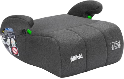 Kindersitzerhöhung Sitzerhöhung i-Size Norm Kinder 125 – 150 cm Auto Sitz ECE R129 (Grau)