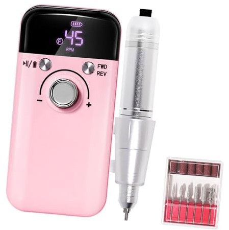 45000 RPM Uñas Eléctricas Taladro Pulidora Con Brocas de Taladro Herramienta de Manicura de Archivo Para Geles