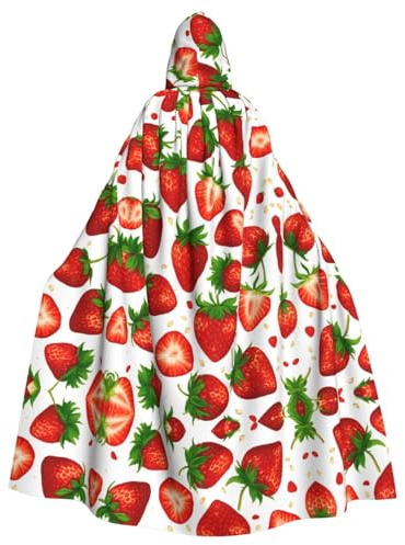 FLGHJNBJN Capa de fresa para hombres y mujeres, capa con capucha renacentista para adultos, capa medieval, capa para disfraces de cosplay de Halloween