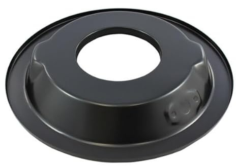 Air Cleaner Base | 14 in Round Recessed | Dropped Style Carb Flange | Steel Black Finish | 5-1/8 in Flange | Each