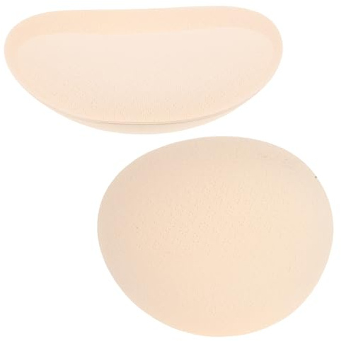 HEMOTON Almohadillas Sujetador para Mujer de Algodón Reutilizables y Extraíbles, Diseño que No se Mueve Ejercicio, Ideales para Ropa Deportiva y Yoga en Color Beige