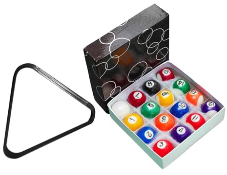 AMSLSIU 16 Mini Billardkugeln, Komplettset für Freizeit, Sport, Spielzimmer und Erholung, 3,8 cm Durchmesser, 3.2 cm Kugel