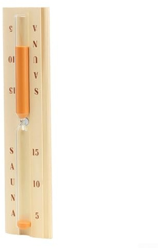 Sauna-Sanduhr aus Holz mit 15-Minuten-Einstellung und zusätzlichen 5- und 10-Minuten-Markierungen, entworfen für 360-Grad-Drehung und Sauna-Umgebung (Kiefer)