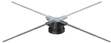 Proiettore ologramma 3D HD da 100 cm Pubblicizza display Ventilatore Wifi LED Segno galleggiante Negozio Festa di Halloween Natale Decora la lampada(100cm 1024LED)