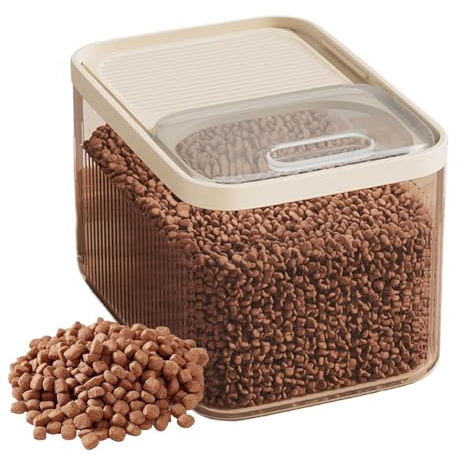 Générique Boite Croquette Chien Hermetique, Boîte à Croquettes pour Chien, Boîte de Conservation de Nourriture pour Animaux, Seau à Friandises avec Verre Doseur pour Céréales, Farine, Haricots