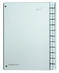 PAGNA Pultordner Color, DIN A4, A Z, 24 Fächer, silber