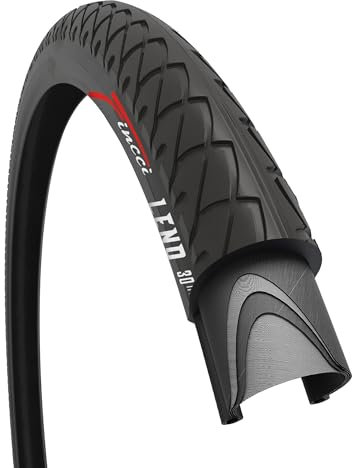 Fincci Plegable Cubierta 26 x 1,95 Pulgadas 50-559 Slick Neumaticos para MTB Montaña Ciclo Carretera Hibrida Bici Bicicleta con 26 x 1.95 Cubiertas Single