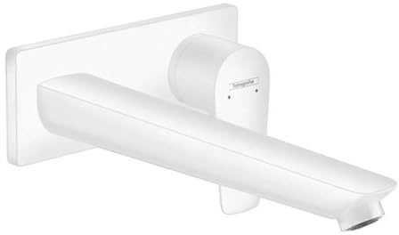 hansgrohe Wasserhahn Talis E Unterputz (Armatur mit Auslauf Länge 225mm für Wandmontage) Mattweiß