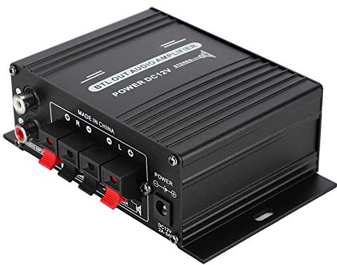 Garsent Amplificatore di Potenza, 2 * 20W Mini Amplificatore di Potenza Digitale HiFi Stereo Classe D Amplificatore di Potenza con Bassa velocità di distorsione per Altoparlanti Domestici.