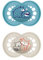 MAM Original Schnuller im 2er-Set, zahnfreundlicher Baby Schnuller aus nachhaltigen & bio-erneuerbaren Materialien, Sauger aus MAM SkinSoft Silikon, mit Schnullerbox, 6-16 Monate, Bär/Fuchs