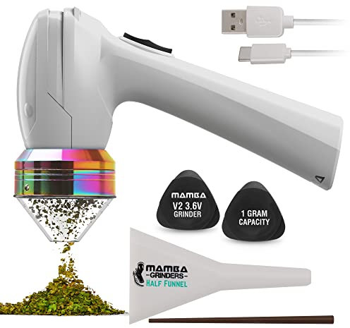 Mamba Original V2 1g Molinillo de Hierbas Eléctrico Portátil Ahumado. USB Potente Molino de Cocina Esencial para Moler