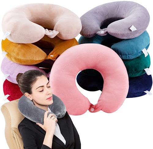 CHSG 2 Pcs Reisekissen Nackenkissen U-Förmiges Memoryschaum Weiches Halsstütze Kopfstütze Flugzeug Weicher Waschbarer Und Atmungsaktiver Bequem FüR Schlaf Im Flugzeug Auto Oder Zug