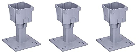 Voxura Teleskop-Gerätedose Schalterdosen Isolierstärke 80-170mm Halterung 68x70x50mm Leitungsführung Außendämmung UP tief universal Grau 3 Stück