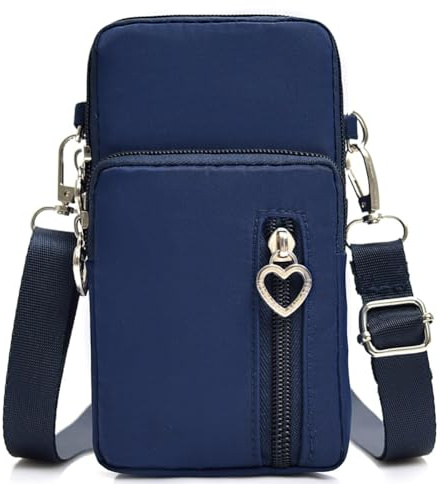 DuoLmi Umhängetasche Damen Klein, Crossbody Tasche für Damen, Nylon Handy Mini-Tasche Kleine Schultertasche Multifunktionale Handytasche, Handytasche zum Umhängen Damen