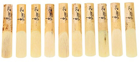 Klarinettenblätter B 2,5 Blätter, 10-teiliges Klarinettenetui, Ersatzblätter für Klarinette, Holz