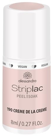 alessandro Striplac UV-Nagellack Creme de la Creme– Schonend und langanhaltend – Einfache Entfernung dank Peel-Off-Technologie – Vegan und tierversuchsfrei – 8 ml