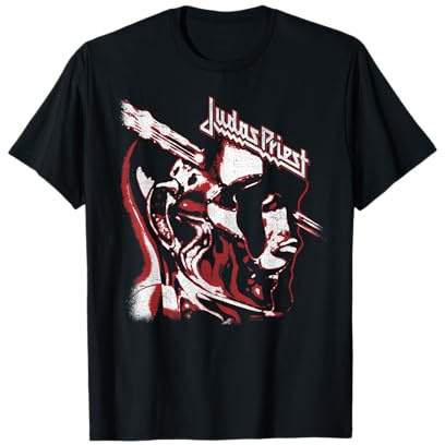Judas Priest Stained Class Red On Black T-Shirt