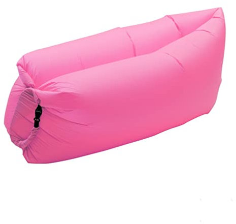 TURIM Aufblasbares Sofa Luft Sofa Air Lounger mit Portable Paket Air Bett tragbares Lazy Lounger für Camping, Beach, Park, Strand rosa