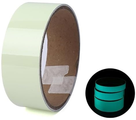 BRART Leuchtendes Klebeband in 3 Größen, selbstklebendes Klebeband, Nachtsicht, leuchtet im Dunkeln, Sicherheitswarnung, Sicherheitsbühne, Heimdekoration, Bänder (Größe: Grün, Blau, 3 x 100 cm)