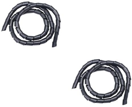 DOITOOL 2St kabelentmanteler kabelummantelung Kabel managment kabelschlauch Kabel ummantelung Zaunpfostenkappen Saftflaschen schwarzw isoliertes Rohr Kabelhülse Weben Gehäuse Schutzgürtel