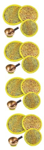 Toyvian 12stücke Teiliges Klangschalen-matten Mit Vintage-stickerei Sound Bowl Kissen Für Meditation Und Baumwollpolster Für Tibetische Klangschalen