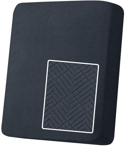 YSTELLAA Copriseduta Divano Elasticizzato, Copricuscino Divano Universale, Fodera Cuscino Seduta Antiscivolo, Lavabile, Super Morbido, 1 Posto, Grigio Scuro