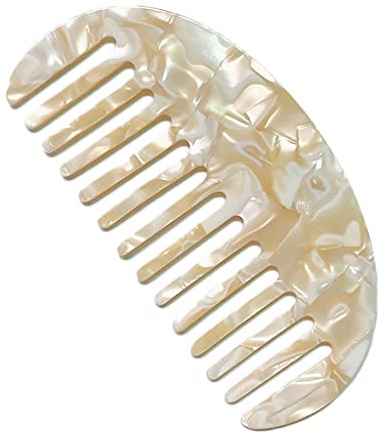 SANRLO Haarbänder, Haarschmuck für Damen, breiter Zahn-Haarkamm, Marmor, Leopardenmuster, Acetat, antistatisch, entwirrende Haarbürste