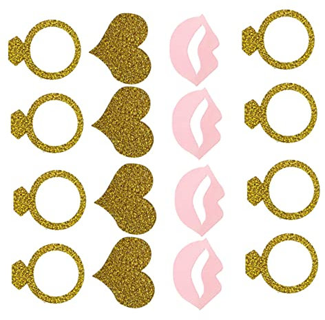 KOMBIUDA 2packungen Pack Hochzeitskonfetti Dekorationen Herz Und Lippenring Konfetti Für Romantische Feiern Vielseitige Papierstreu Für Hochzeiten Verlobungsfeiern Und Partys Verschiedene