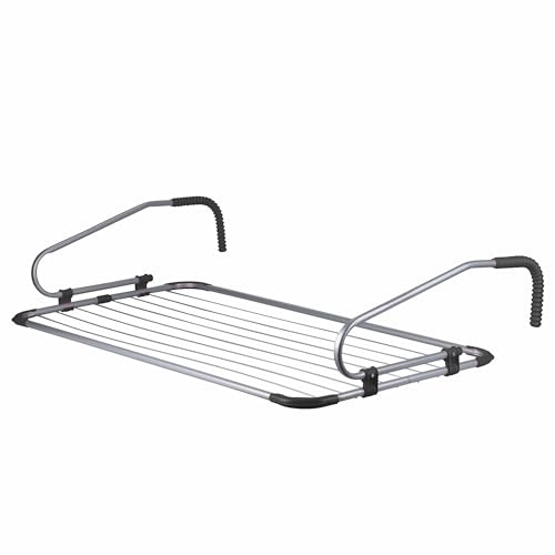 GALILEO Stendino da balcone e da interni, 2 ganci 8 fili 106x55 cm, antracite, SìOrdine