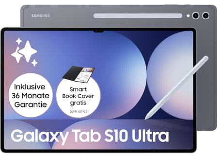 Samsung Galaxy Tab S10 Ultra AI Tablet Android, 12 GB de RAM, 256 GB de Memoria, Pantalla AMOLED, Revestimiento antirreflectante, Incluye S Pen, 5G, Moonstone Gray, 36 Meses de garantía