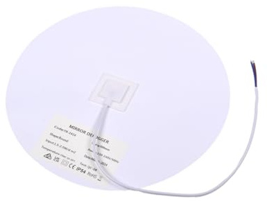 AFTERTECH Película redonda de 30 cm, antiempañamiento, película antiniebla para espejo de baño, película calefactora para eliminar condensación, 220 V, 230 V, D3F5