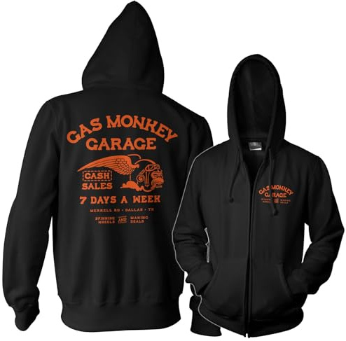 Gas Monkey Garage Offizielles Lizenzprodukt Cash Monkey Reißverschluss