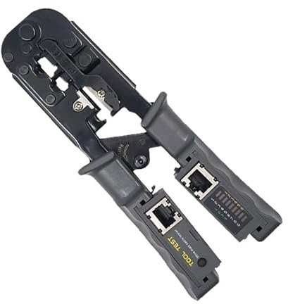 2 in 1 RJ45 Netzwerkkabel Crimpzange 8P 6P4P Dreizweck-Tester Ratschen Werkzeug Durchgangsloch Netzwerkkabel Zange Werkzeug