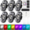 6 Luces LED estroboscópicas para Coche, 8 Colores, Impermeables, anticolisión, con Control Remoto, luz estroboscópica para dron, Carga USB, para dron, camión, Motocicleta y Bicicleta
