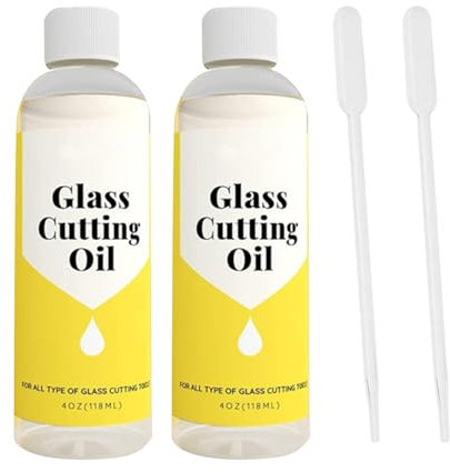 Glass Cutter Oil | Tile Cutter Fluid | Multipurpose Mirrors Cutting Tool Fluid For Bottle Cutting Supplies, Glass Repair And More, 118ml(pack of 2)
