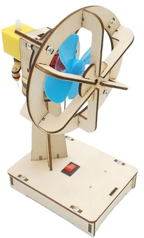 Giocattolo per esperimenti – Ventilatore oscillante giocattolo educativo per bambini, gioco di apprendimento del circuito, conoscenza fisica e logica, per scuola, asilo e casa