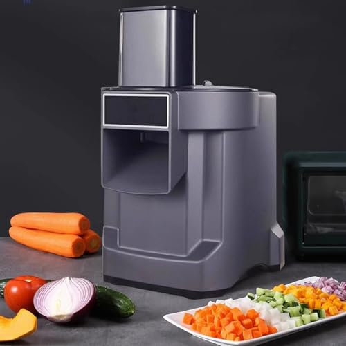 Vegetable Dicer Slicer Shredder, Automatic Veggie & Fruit Cutter Machine, Food Processor for Onion, Carrot, Cucumber, Perfect for Commercial & Home Use