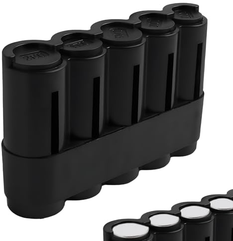 Coin Dispenser Coin Box with 5 Compartments, Coin Box for Change, Coin Dispenser in Black, Coin Sorter with Quick Fixation, Coin Storage, for Taxis, Buses, Restaurant, Seller in the Theme Park