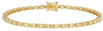 Homxi 585 14 Karat Gold Tennisarmband für Damen, Kette mit Diamant 2,5 Karat, 18 CM Lang, Armband Gold Damen