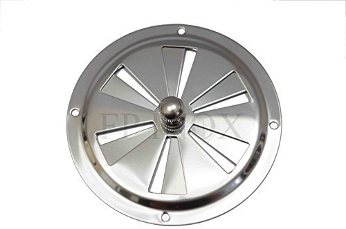 Rejilla de ventilación redonda, 102 mm, acero inoxidable 316