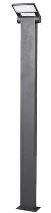 Lucande LED LED-utomhuslampa 'Marius ' (modern) i Svart av aluminium/grå zink (1 lamor, glödlampor ingår) - Väglampa, pollare, vägbelysning, sockellampa