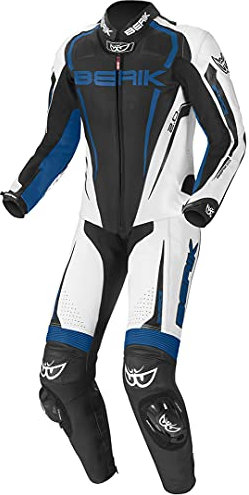 Berik Race-X 1-Teiler Motorrad Lederkombi, schwarz/weiß/blau, 54